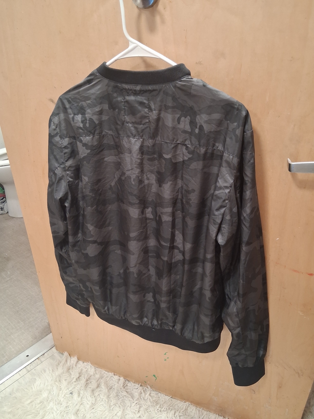 Topman Black & Charcoal Camo Bomber Jacket - Picture 5 of 5